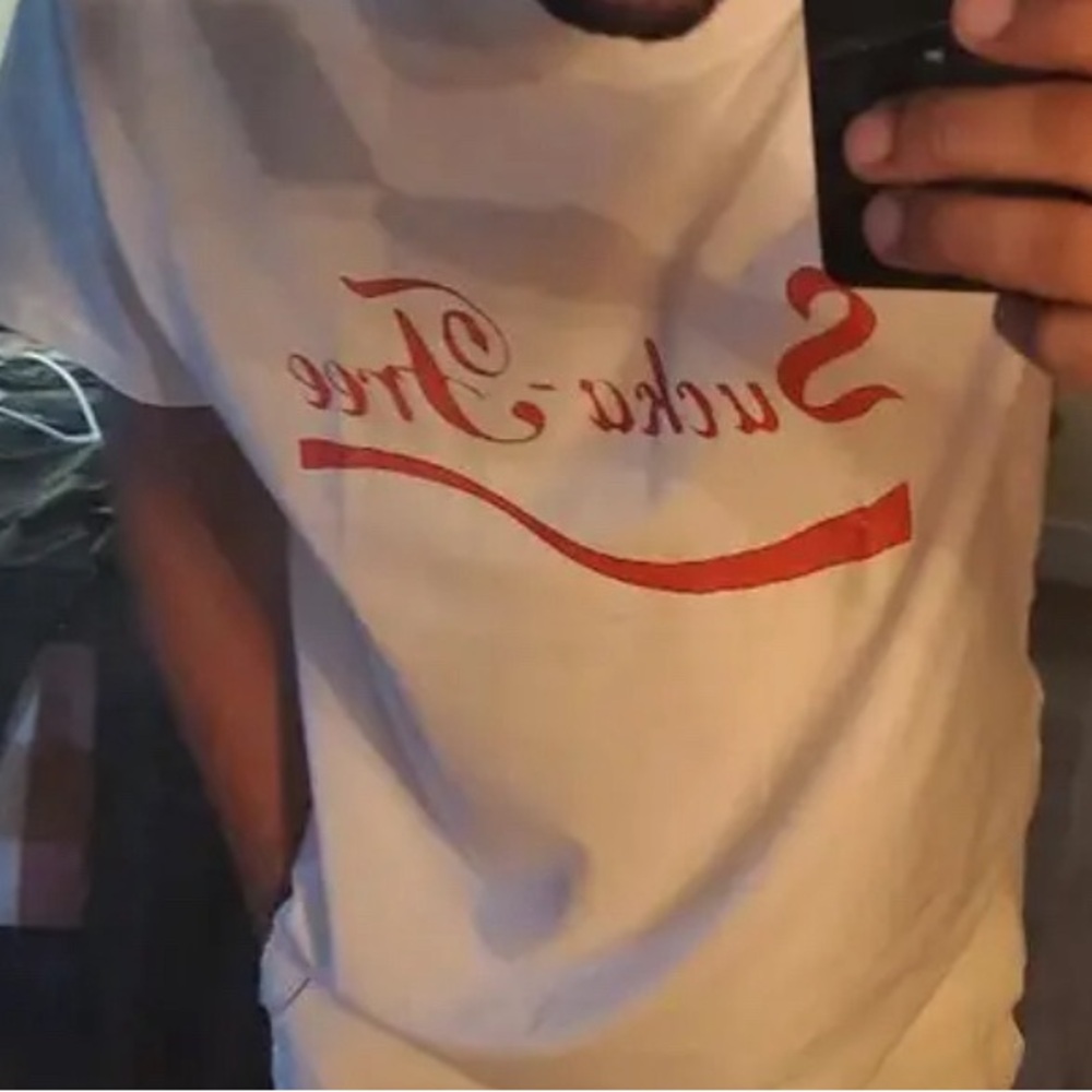 New Sucker Free Coke Cola inspired Tshirt Size Large . - Picture 3 of 15